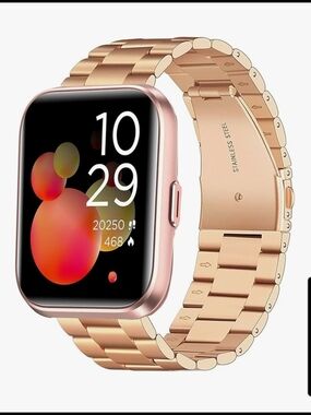 ID208 Plus Smart Watch Band Rose Gold Stainless Steel w/ Tool – New